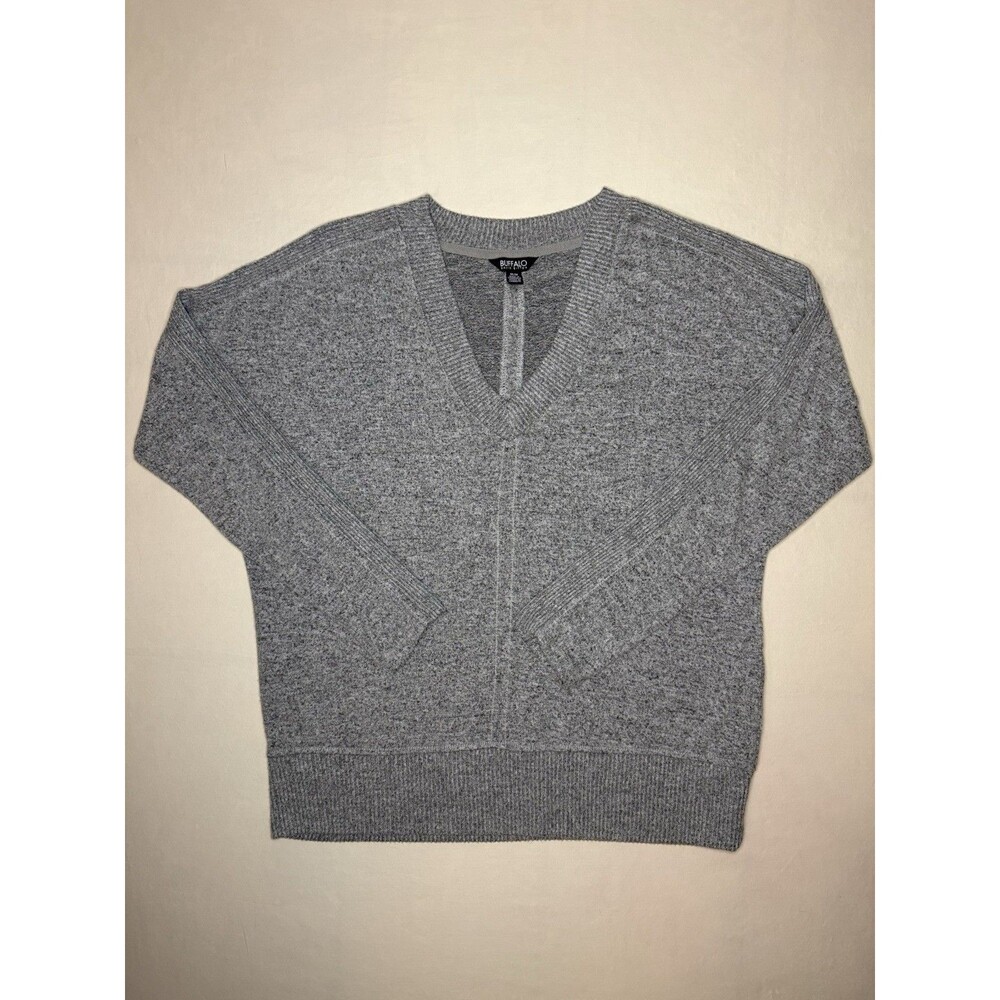 Buffalo David Bitton Women's Long Sleeve Grey Knit Sweater